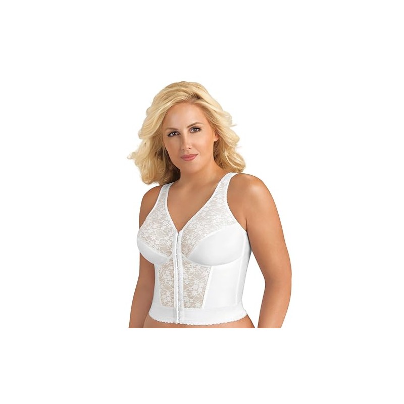 EXQUISITE FORM Women's Original Longline Posture Bra #5107565, White, 44C