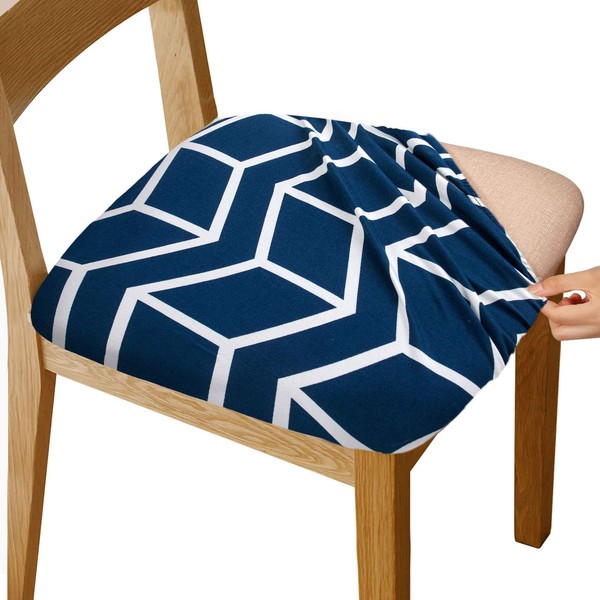 Gute Stretch Printed Chair Seat Covers with Elastic Ties and