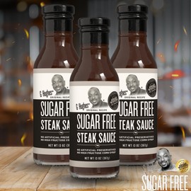 G Hughes Sugar Free, Steak Sauce - Gluten Free Steak Sauces, Sugar Free Steak Sauce, Sugar Free BBQ Sauces, Gluten Free BBQ Sauces, No Preservatives, No Added Sugar - 13 Oz (1-Pack)
