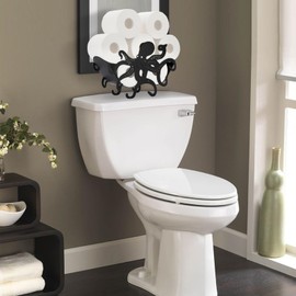Sumnacon Toilet Paper Holder,Metal Toilet Paper Storage,Freestanding Toilet Paper Roll Holder, Whimsical Toilet Paper Holder Stand Toilet Paper Organizer for Bathroom Shelf Table Counter Floor,Octopus
