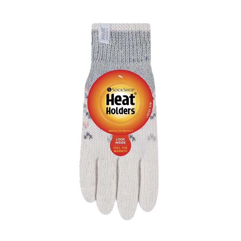 HEAT HOLDERS - Ladies Cute Striped Fairisle Warm Knitted Fleece