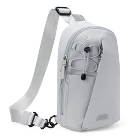 Inateck Sling Bag X-Row, Lightweight Men's Shoulder Bag, Splash-proof Chest Bag, Crossbody Bag for Hiking, Travel, Walking, gray, Casual