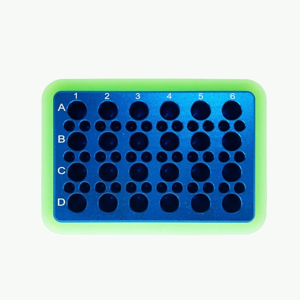 VISOSCI Aluminum Cooling Block - PCR Tubes Cooler, 24 Wells