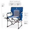 EVER ADVANCED Camping Directors' Chair with Side Table, Portable Folding