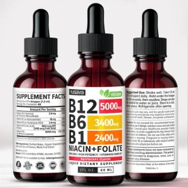 Nusava Complejo De Vitamina B12 Liquido Hecho En Usa                                                                                                  
