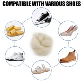 8PCS Lambs Wool for Toes Soft Feet Cushion Toe Separator Lambs Wool Corn Cushion Pads Blister Prevention Bunions Callus Remover Cushions Hammer for Shoes or Feet