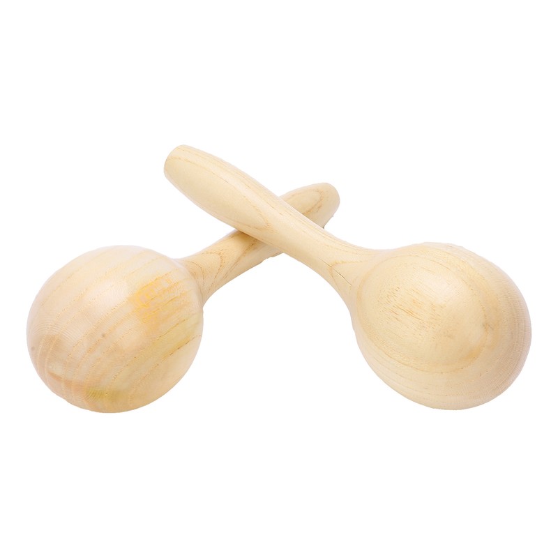 2Pcs Sand Hammer Early Education Instrument Wooden Toddler Percussion Musical