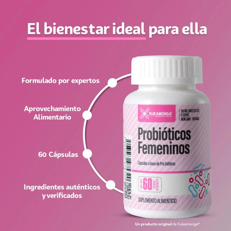 Probiticos Mujer Infecciones Ph Intimo 60caps Sin Sabor Sin Sabor