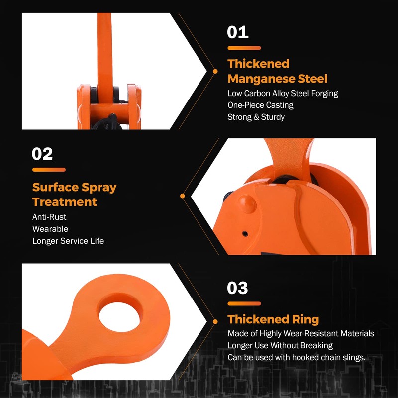 BEAMNOVA 2 Ton 4400 lbs Vertical Plate Lifting Clamp Sheet