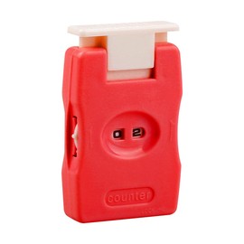 Lotsdonxia Plastic Knitting and Crochet Counter, Manual Stitch and Row Counter Tool for Home and Travel Use（Red）