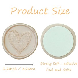 Poemluve 50 Stück Wachssiegel Selbstklebend mit Herz Mustern Rosa Wachssiegel zum Kleben Siegelaufkleber Hochzeit für Einladungen, Briefumschläge, Geschenke, Postkarten, Valentinstag, DIY (Rosa)