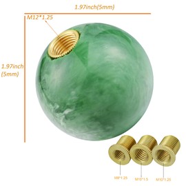 Arenbel Car Gear Shifter Knobs Ball Shift Stick Lever Handle Fit Most Manual Auto Vehicles, Green