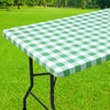 Smiry Rectangle Picnic Table Cloth, Elastic Waterproof Fitted Vinyl Tablecloth