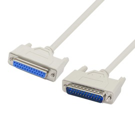Kangoo 1.5m DB25 Male to Female Parallel Printer Cable for Connecting a Computer with DB25 Female Interface and Printer
