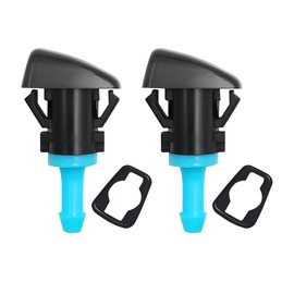 AUCELI Car Windshield Washer Nozzles, 2PCS OEM#4805742AB Vehicle Front Windscreen Fluid Jet Kit, Automotive Wind Screen Wiper Spray Head Replacement Compatible with Charger Journey Compass (Blue)