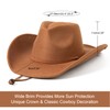 Lanzom Women Men Retro Felt Wide Brim Western Cowboy Cowgirl
