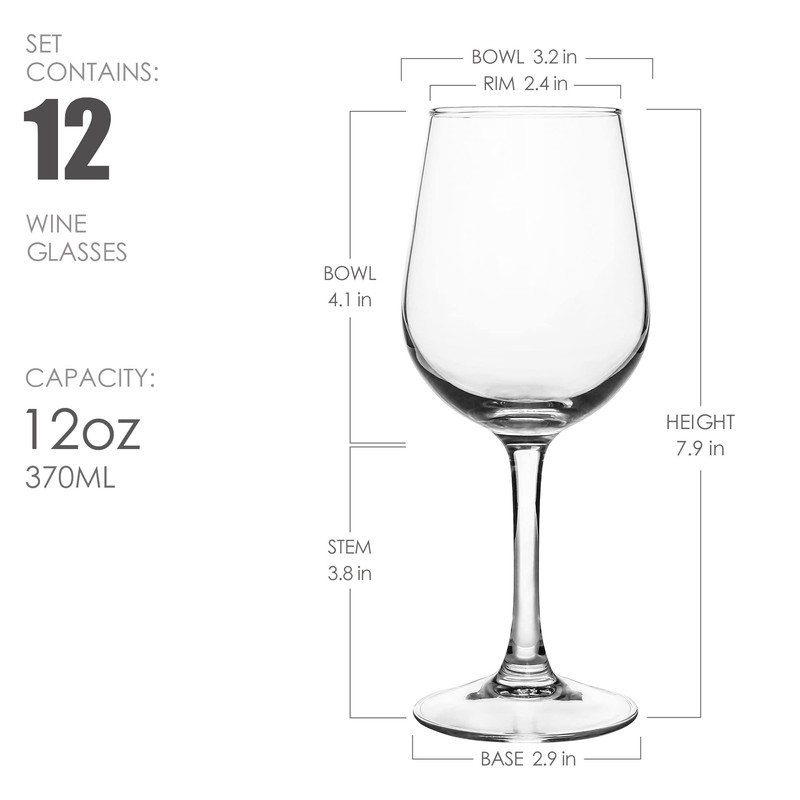 FAWLES Fully Tempered Wine Glasses, Shock Resistant Wine Glass Set