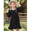 Batermoon Girls Long Sleeve Tie Back Dress Kids Fall Square