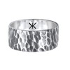 Kuzzoi 0604992820 Men's Ring in Hammered Design Band Ring Solid