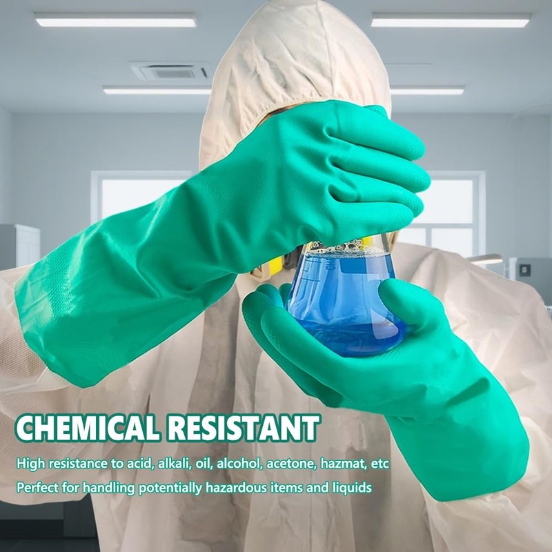 Chemical Resistant Nitrile Gloves Heavy Duty Cleaning Gloves for Household