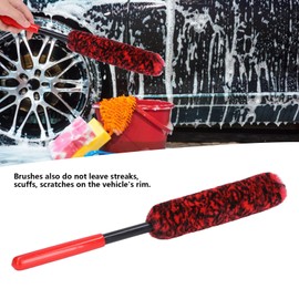 TOPINCN Cepillo de Limpieza de Cubo de Rueda de Coche, Cepillo de Lavado de Coche, Cepillo Portátil para Neumáticos, Herramienta de Cepillo de Lavado de Ruedas, Cepillo Doméstico,