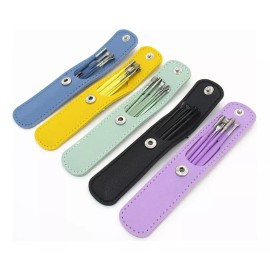 Layana Kit Limpiador De Oídos Estuche De Cuero Limpieza De Oídos