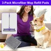 3-Pack Microfiber Mops Refill Pads for 14 Inch Mop (Gray)