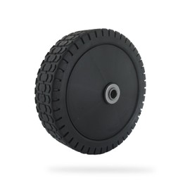 GREENSTAR - Complete Wheel + Wheel Trim Suitable for Honda Lawnmowers - Plastic Wheel with Ball Bearing - Outer Diameter 200 mm/Axle Diameter 12.75 mm, Black