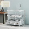 PawHut 2-Tier Hamster Cage, Small Animal Cage with Running Wheel,