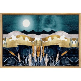 SIGNFORD Framed Canvas Home Artwork Decoration Abstract Mountain Nature Scenery Wall Art for Living Room, Bedroom - 24x36 inches