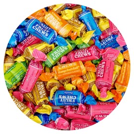 Fruit Chews, 2lb Bulk Bag (Approx. 140 Pieces), Taffy Candy, Assorted Fruit Indvidually Wrapped Candy