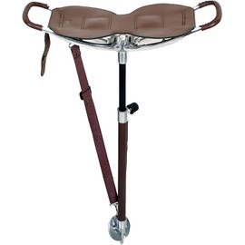 Adjustable Antique Brown Shooting Stick | Very Durable Heavy Duty Big Size Leather Seat Folding Chairs | Polo Fishing Golf Seat Stick | Lightweight Hiking Walking Sticks