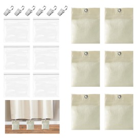 INNAL 6er Set Tragbare Gewichtstasche-Outdoor,Gewichtstaschen,Unten Gewichtete Beutel für Pergola,Vorhang Leinwand Gewichte Mit 6 Beutel,6 Clips,für Befestigen von Tischdecken Zelt Außenvorhängen