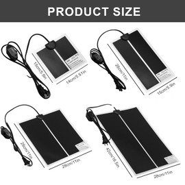 SIGANDG Reptile Heating Mat Pets Heating Pad adjustable temperature Removable Terrarium Heat Mats Suitable for lizards, turtles, scorpions, geckos and other amphibians（5w 14 * 15cm）