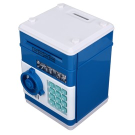 Piggy Bank Mini Automatic Coins Saving Box Home Furnishing Article Toy Gifts for Children Blue