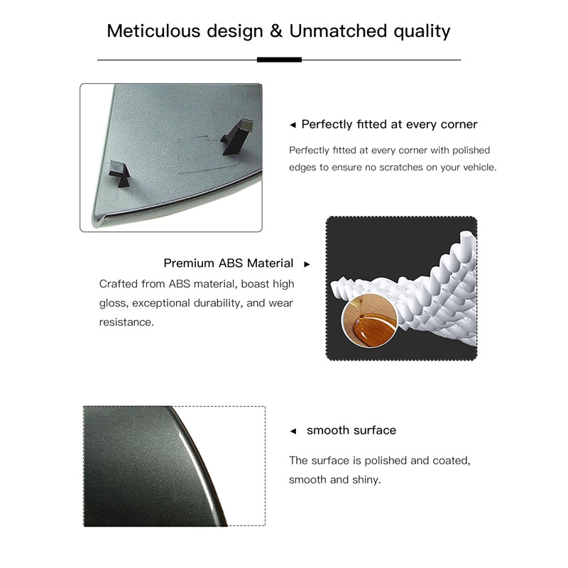 TKPUFR Right Passenger Side Mirror Cover Cap Compatible with Toyota