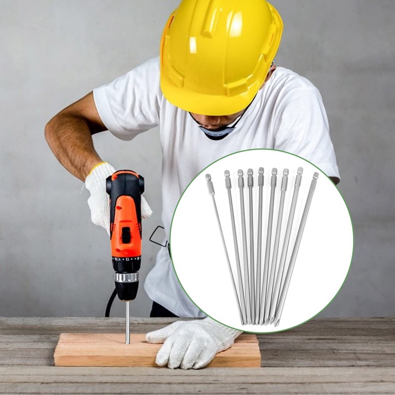 Lobamop 9 Pieces 1/4 200 mm Ph1 Ph2 Magnetic Long