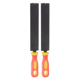 HARFINGTON 2pcs Feather Shaped Taper Files 6" T12 Bearing Steel 240x28mm Length Cut Hand Rasp File with Plastic Handle for Deburring and Removing Material