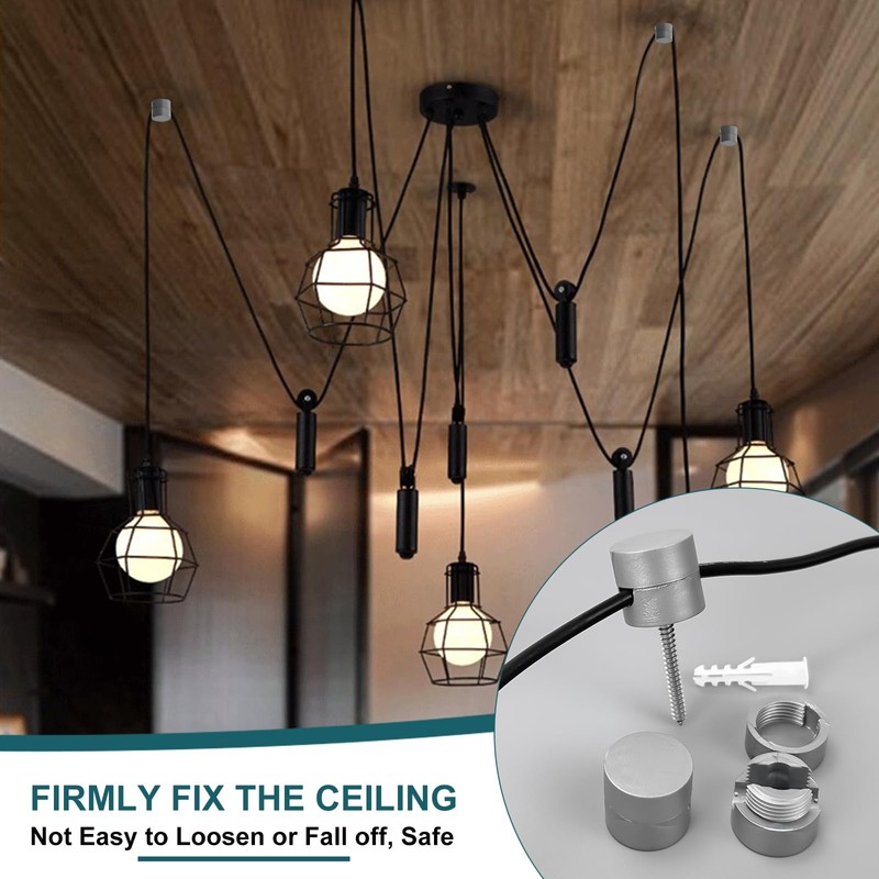 12 Pcs Ceiling Cable Mount Hook, Pendant Light Swag Hook