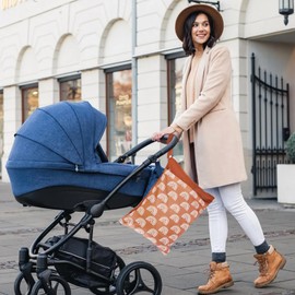2 Pack Wet Dry Bags for Baby Diapers&Breast Pump Part, Waterproof Reusable Wet Bag with Two Zipper Pockets, Beach Pool Gym Bag Stroller Yoga Toiletries Daycare Organizer, 11.8 inch x 15.7inch(Yellow)