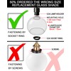 3 Pack Fixture Replacement Globe Shade, 6 Inch Diameter, E26
