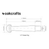 Oakcrafts - Oak Shaker Peg 3.5" (Pack of 5)