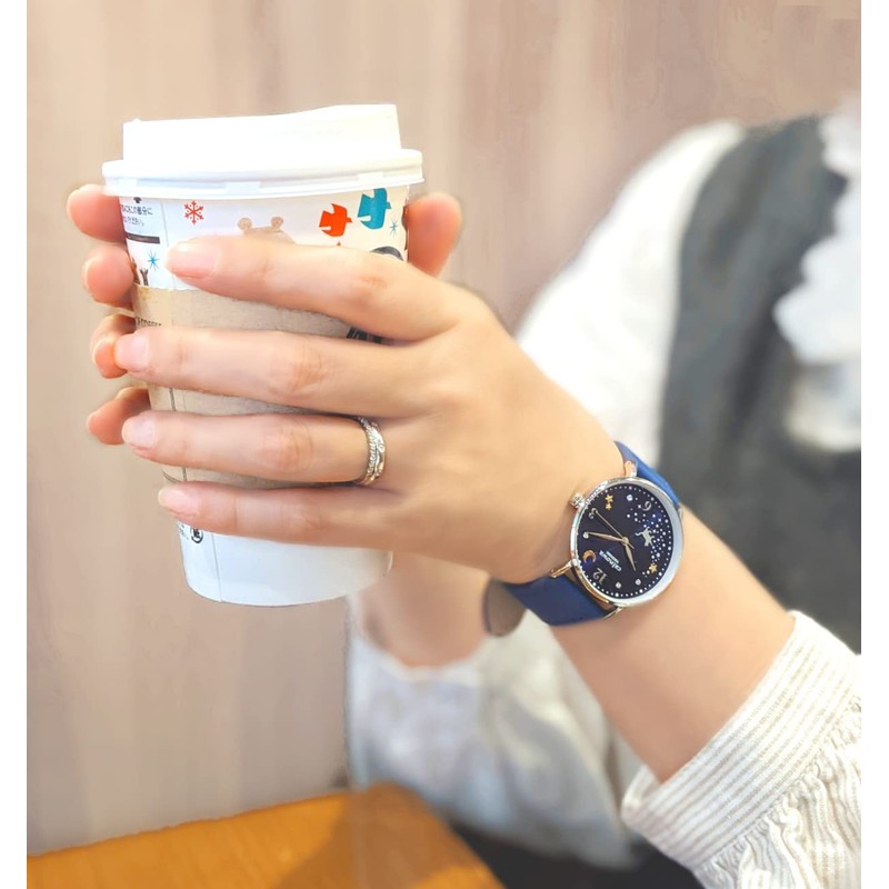 Women's Watch, Genuine Leather, Cute Cat Goods, Popular, Present, navy,