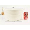 Orino 2pcs White Cotton Rope Storage Baskets with Handle Soft