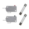 YOLISTIC (Pack of 4) Microwave Oven Door Switch & 20