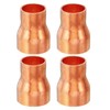 PATIKIL 7/8" to 5/8" ID Copper Reducer, 4pcs 99.9% Pure