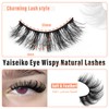 False Eyelashes Wispy 18MM Lashes 3D Faux Mink Lashes Fluffy