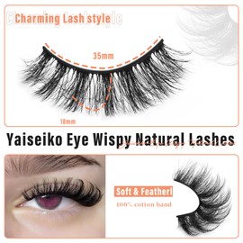 False Eyelashes Wispy 18MM Lashes 3D Faux Mink Lashes Fluffy Pack Thick Volume Soft Strips False Lashes 5 Pairs Multipack