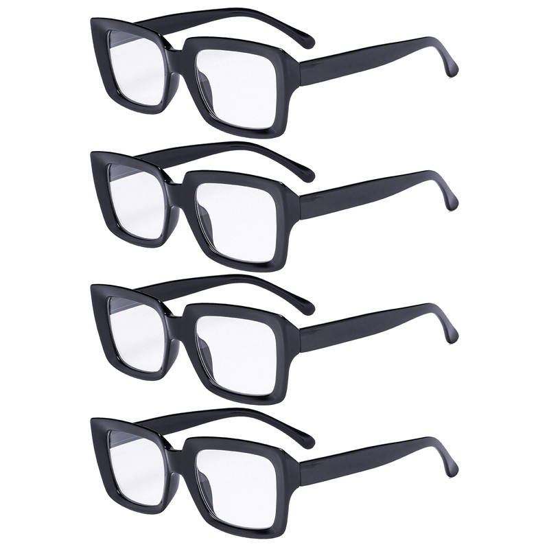 Eyekepper Eyekepper 4 Pack Stylish Eyeglasses Women - Oversized Square
