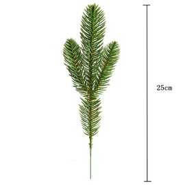 Htmeing 20pcs Artificial Pine Branches Faux Leaves Picks for Christmas Decor DIY Wreath (Pine Branch)
